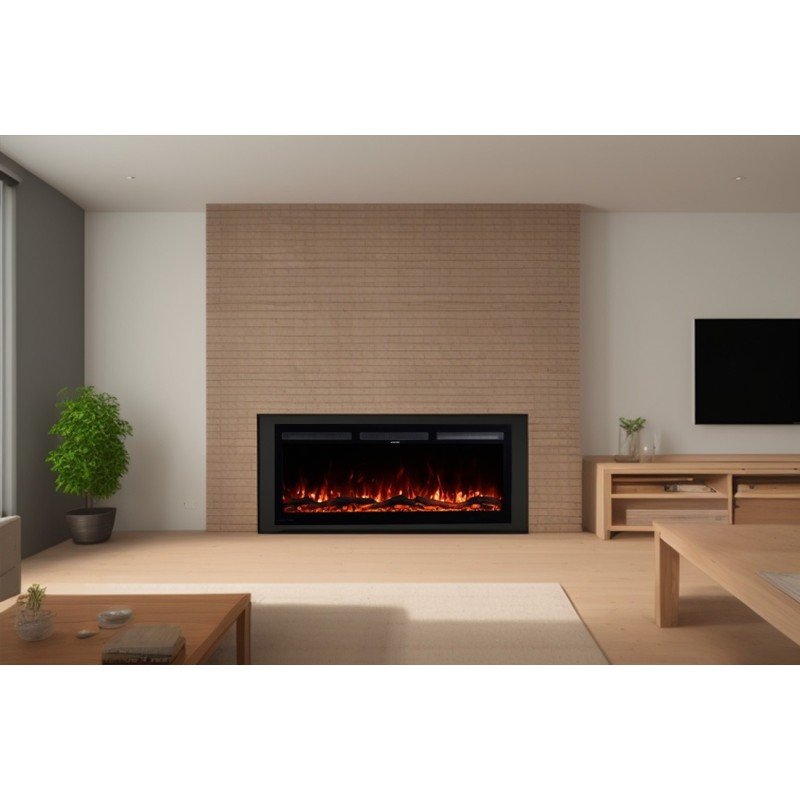 Hitense Επιτοίχιο Ηλεκτρικό Τζάκι 1600W 127x12.7cm Γκρι SUPERIOR-50