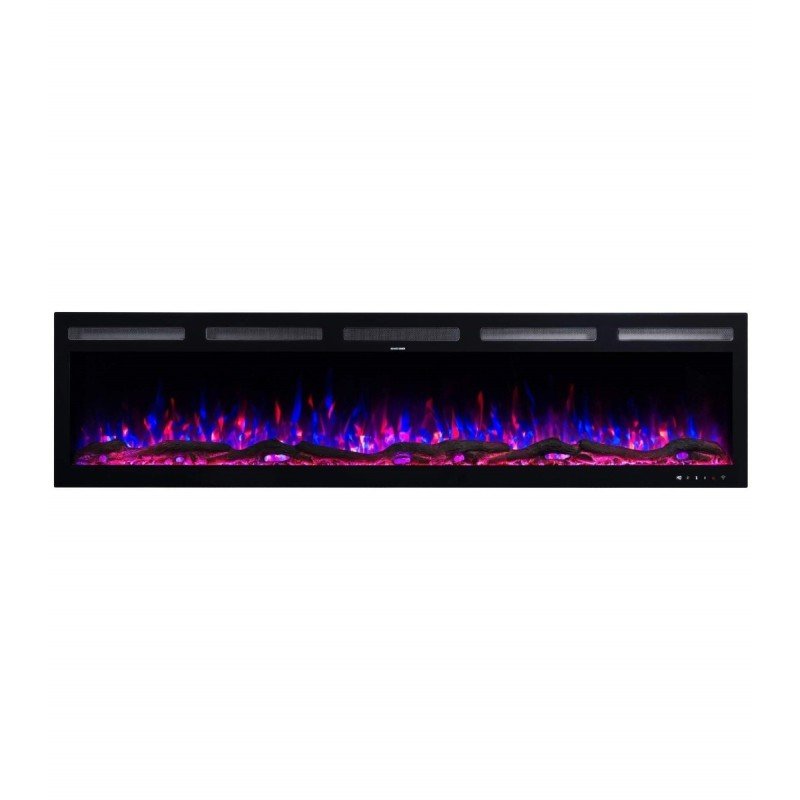 Hitense Επιτοίχιο Ηλεκτρικό Τζάκι 1600W 182.8x12.7cm Γκρι SUPERIOR-72