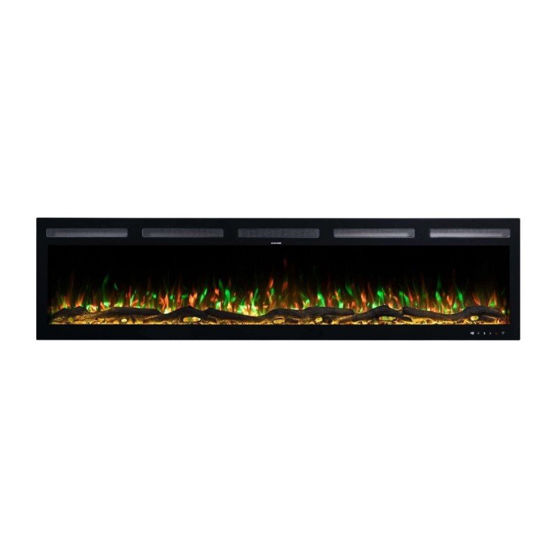 Hitense Επιτοίχιο Ηλεκτρικό Τζάκι 1600W 182.8x12.7cm Γκρι SUPERIOR-72