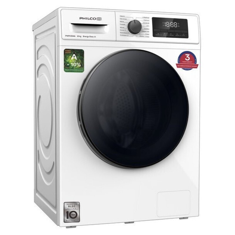 Philco Πλυντήριο Ρούχων 10kg με Τεχνολογία Ατμού 1400 Στροφών Smart BLDC Inverter Motor PWM 1014A Philco Πλυντήριο Ρούχων 10kg με Τεχνολογία Ατμού 1400 Στροφών Smart BLDC Inverter Motor PWM 1014A