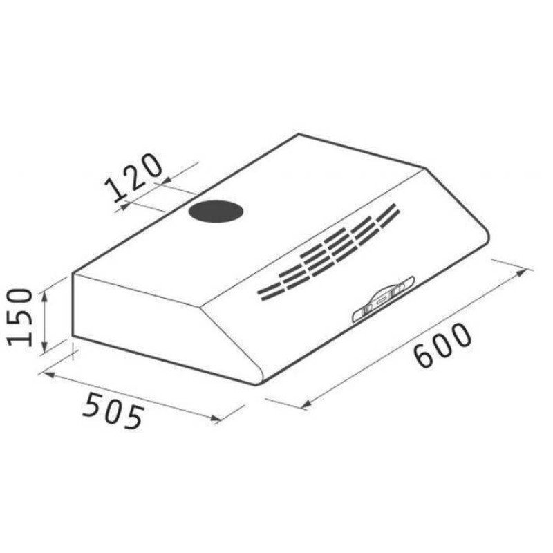 Pyramis Essential Απλός με 2 Μοτέρ Ελεύθερος Απορροφητήρας 60cm Λευκός