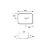 Karag 2143-PMW Επικαθήμενος Νιπτήρας Πορσελάνης 60x39x14.5cm White Matt