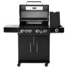 Thermogatz GS Grill Abyss View Ψησταριά Υγραερίου Μαντεμένιας Σχάρας 70.5x42εκ. με 4 Εστίες 19kW και Πλαϊνό Μάτι Υπερύθρων 4kW