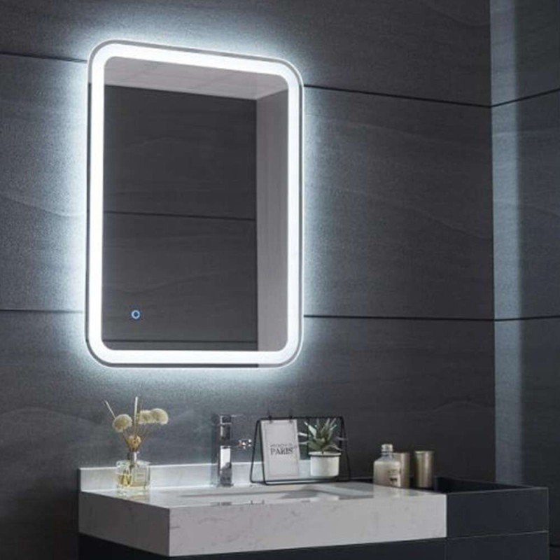 Gloria Rolan 77-0131 Ορθογώνιος Καθρέπτης Μπάνιου Led Αφής 60x80cm