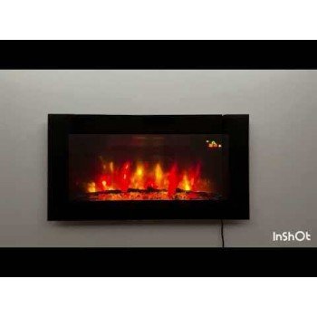Hitense L.e.d Επιτοίχιο Ηλεκτρικό Τζάκι 2000W 73x11.4cm Κόκκινο EX200-SLIM3D7K