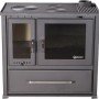 Syrios Manari KS-2000 Μαντεμένια Ξυλόσομπα με Φούρνο 11.5kW Γκρι