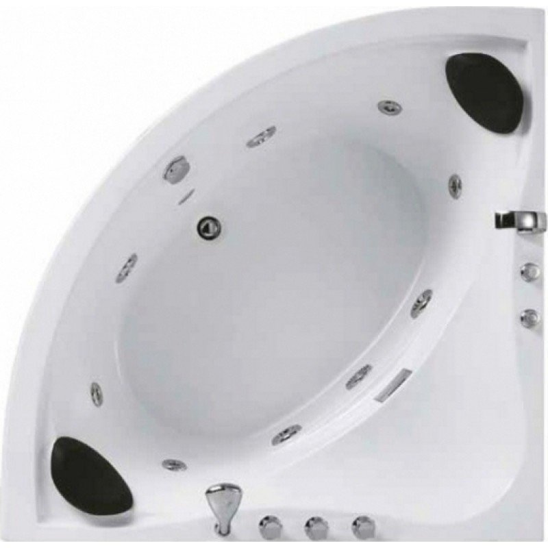 Karag Concordia K-1080 Γωνιακή Μπανιέρα Ακρυλική με Υδρομασάζ 140x140cm