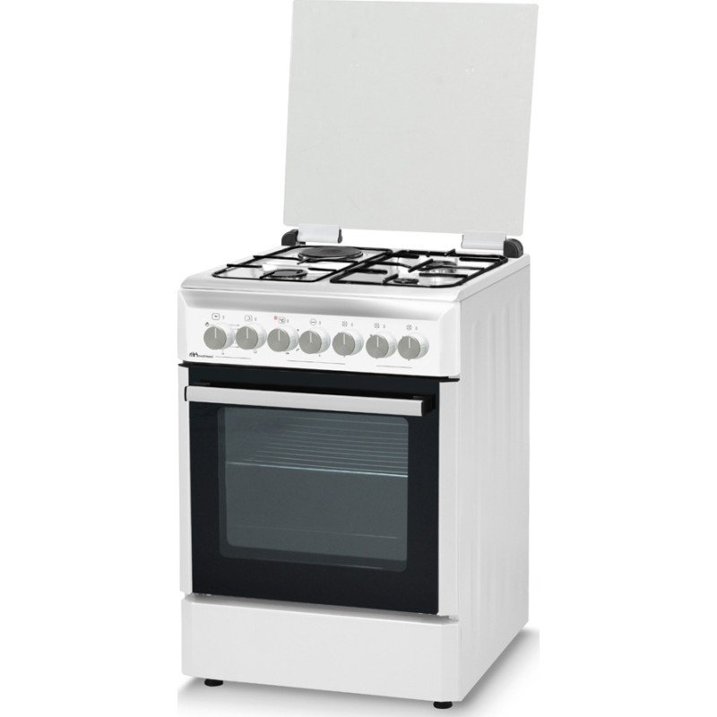 MultiHome 60SGF-31F Κουζίνα 57lt με Εστίες Υγραερίου & Ρεύματος Π60εκ. Λευκή