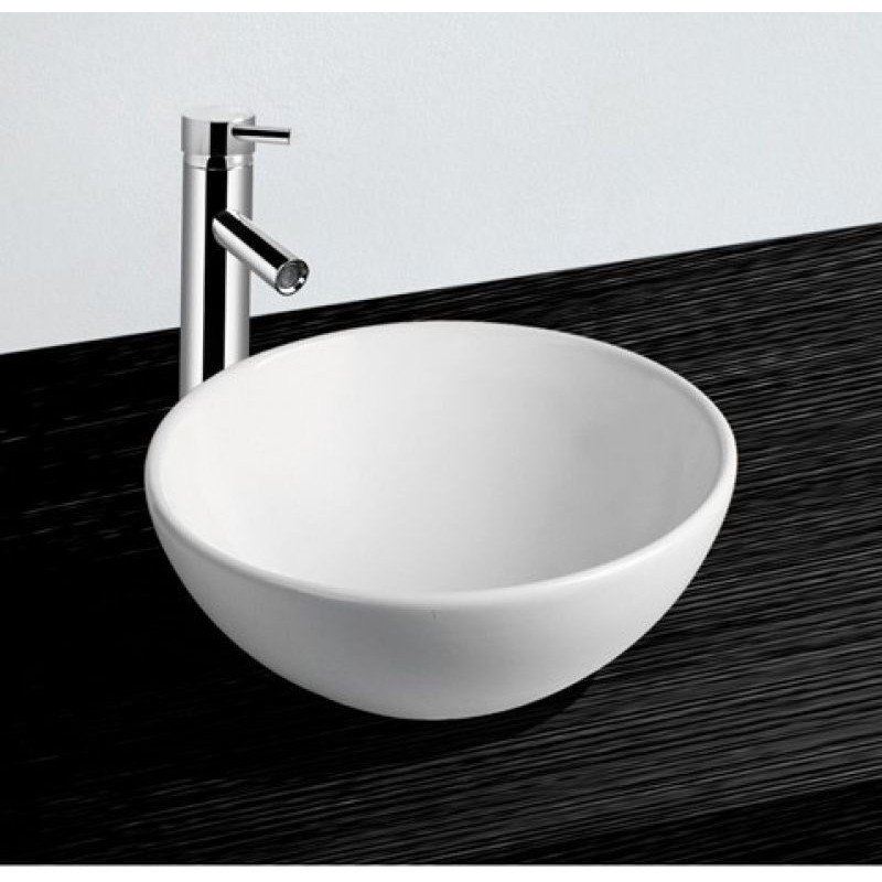 Gloria Rolin 27-1801 Επικαθήμενος Νιπτήρας Πορσελάνης 32.5x32.5x13cm Λευκός