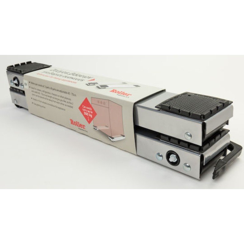 Roller Kappatos 00673 Inox Ρυθμιζόμενη Βάση Κουζίνας & Καταψύκτη από Μέταλλο με Ρόδες 2τμχ