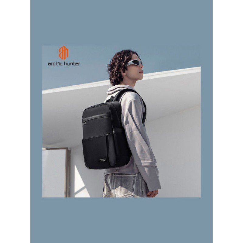 ARCTIC HUNTER τσάντα πλάτης B00811 με θήκη laptop 15.6", 16.5L, μαύρη B00811-BK