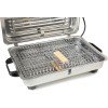 Roller Kappatos 020107 INOX Επιτραπέζια Ηλεκτρική Ψησταριά Σχάρας 1200W με Καπάκι & Διπλή Σχάρα 38x24,5cm