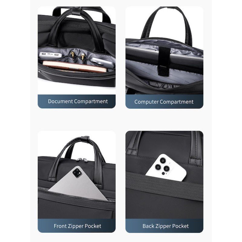 ARCTIC HUNTER τσάντα ώμου GWB00849 με θήκη laptop 15.6", 14L, μαύρη GWB00849-BK ARCTIC HUNTER τσάντα ώμου GWB00849 με θήκη laptop 15.6", 14L, μαύρη GWB00849-BK