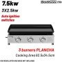 Bormann Elite - BBQ1810 Grill Υγραερίου Plancha με 3 Καυστήρες (3x2.5W), Επιφάνεια Ψησίματος 62.5x34x5