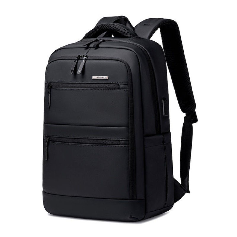 GOLDEN WOLF τσάντα πλάτης GB00707 με θήκη laptop 15.6", 21L, μαύρη GB00707-BK