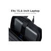 GOLDEN WOLF τσάντα πλάτης GB00731 με θήκη laptop 15.6", 17L, μαύρη GB00731-BK