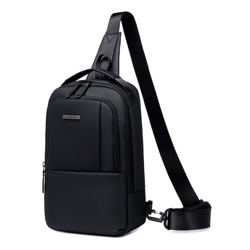 GOLDEN WOLF τσάντα Crossbody GXB00725, 4L, μαύρη GXB00725-BK