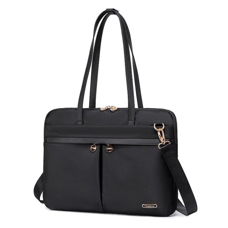CHANTRIA γυναικεία τσάντα ώμου CB00773 για laptop 15.6", 4L, μαύρη CB00773-BK