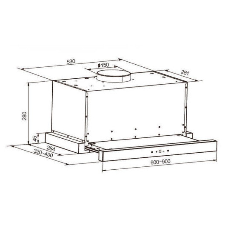 Singer Telescopic 601A 21 Συρόμενος Απορροφητήρας 60cm Inox