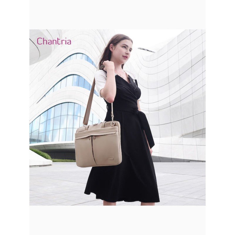 CHANTRIA γυναικεία τσάντα ώμου CB00773 για laptop 15.6", 4L, χακί CB00773-KH
