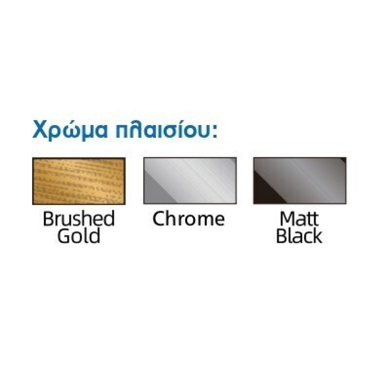 Καθρέπτης Μπάνιου Με LED Kolossos Rotondo Matt Black (60x60 cm) 876692
