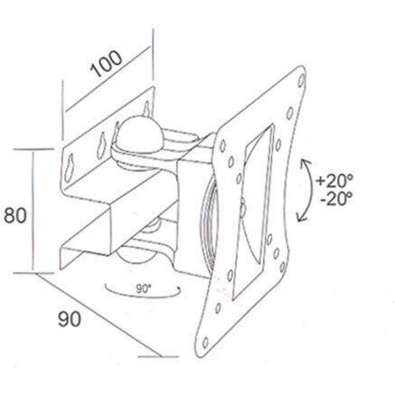IMPO JT-2428B Βάση Τοίχου Τηλεόρασης 10''-30''