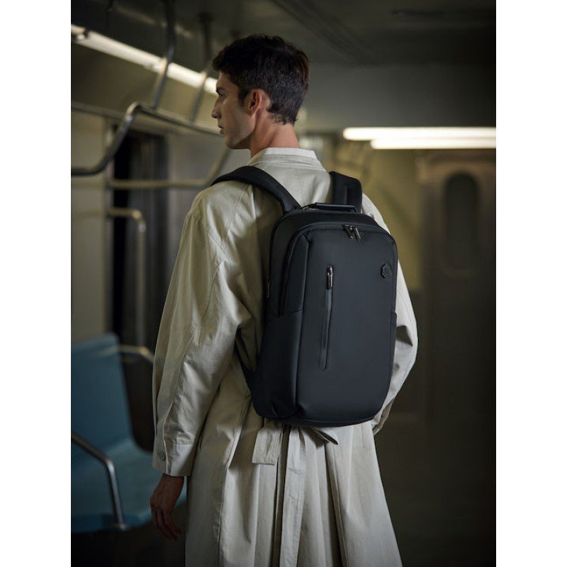 ARCTIC HUNTER τσάντα πλάτης B00915 με θήκη laptop 15.6", USB, 20L, μαύρη B00915-BK