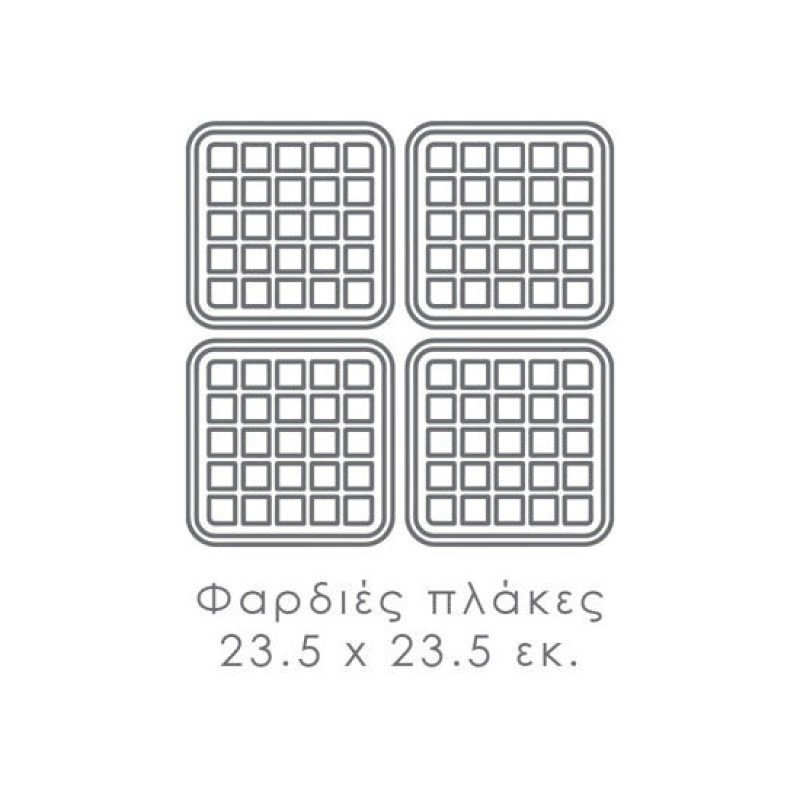 Primo PRWM-40548 Βαφλιέρα 4 θέσεων 1500W κεραμικές marble πλάκες Inox/Μαύρη 