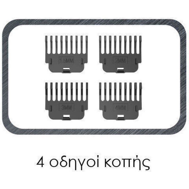 Primo PRΗΤ-40563 Κουρευτική μηχανή Επαναφ 60Μ Μαύρη 