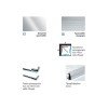 Crown 4000 SC Καμπίνα Ντουζιέρας με Συρόμενη Πόρτα 70-80x90x185cm Serigrafato Chrome 441285 (3 άτοκες δόσεις)