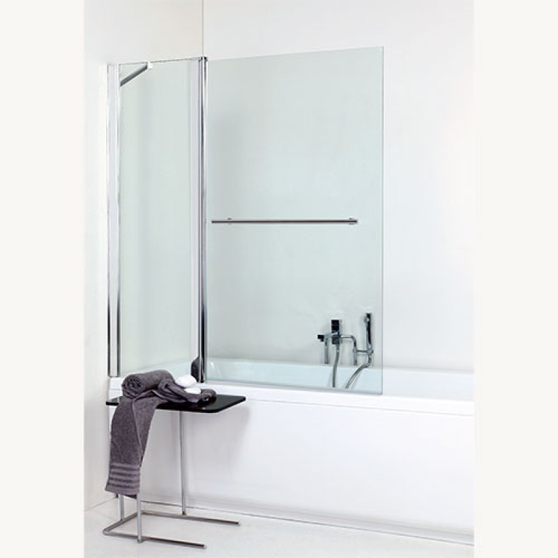Crown 7100 Διαχωριστικό Μπανιέρας 126x140cm Clear Glass Chrome 4431240 (3 άτοκες δόσεις)