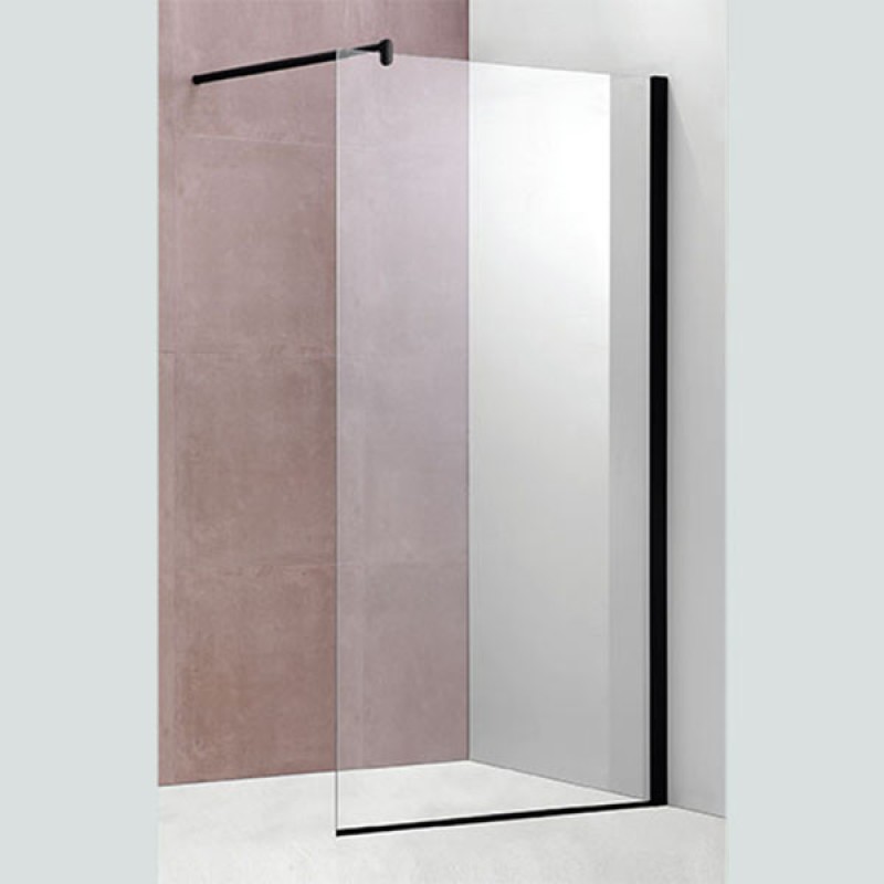 Crown Walk-iN Διαχωριστικό Ντουζιέρας 90x190cm Clear Glass 463990NB Black  (3 άτοκες δόσεις)