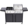 Bormann BBQ5060 Ψησταριά Υγραερίου Σχάρας 53x45εκ. με 5 Εστίες 20.5kW και Πλαϊνό Μάτι