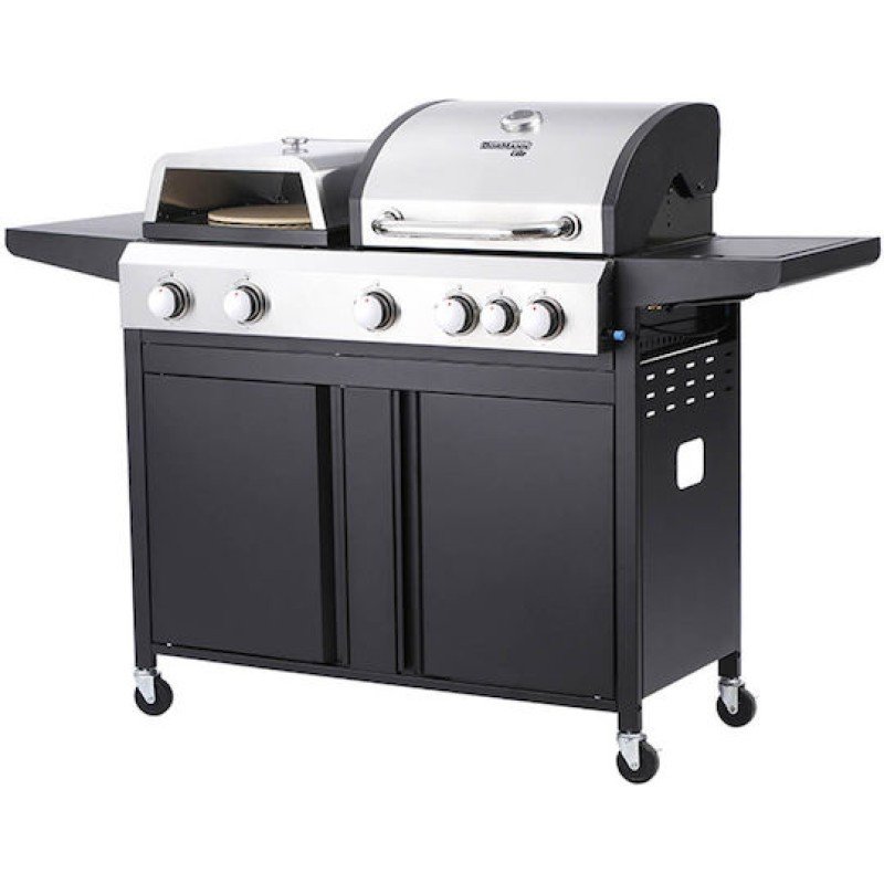 Bormann BBQ5060 Ψησταριά Υγραερίου Σχάρας 53x45εκ. με 5 Εστίες 20.5kW και Πλαϊνό Μάτι