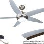 Gruppe R52001-XY-1L Ανεμιστήρας Οροφής με Φως και Τηλεχειριστήριο Wenge/Silver