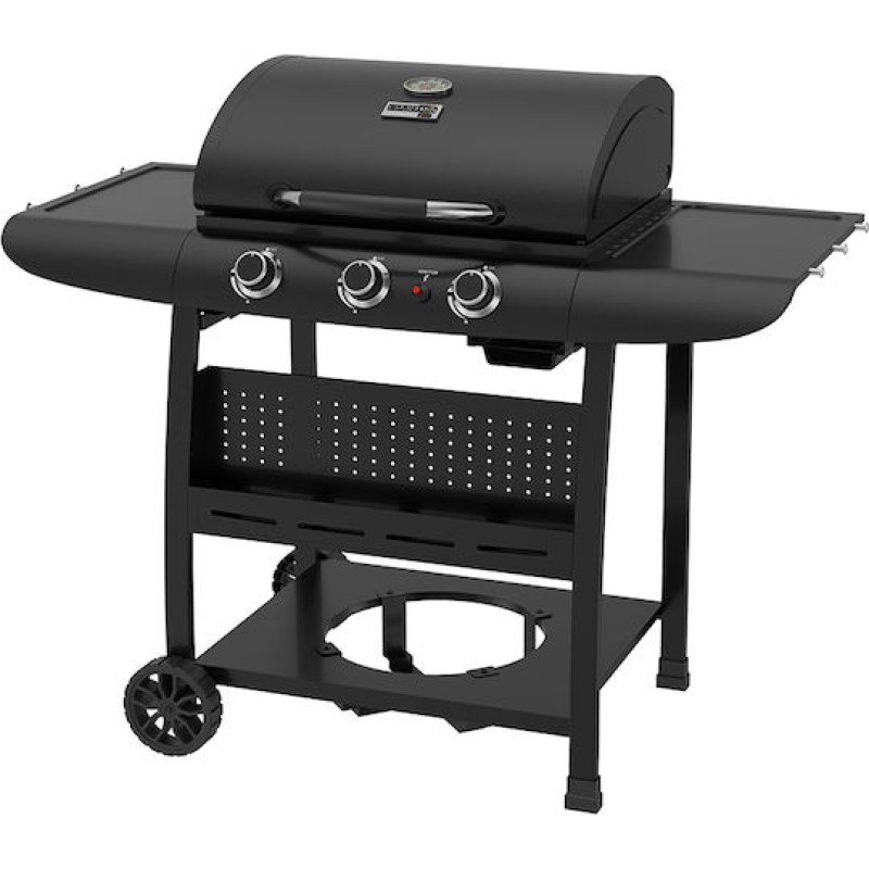 Bormann BBQ6030 Ψησταριά Υγραερίου Μαντεμένιας Σχάρας 60x42εκ. με 3 Εστίες 9kW