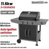 Bormann BBQ6031 Ψησταριά Υγραερίου Μαντεμένιας Σχάρας FORGE 3 και 1 Εστιών 11.5KW
