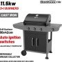 Bormann BBQ6031 Ψησταριά Υγραερίου Μαντεμένιας Σχάρας FORGE 3 και 1 Εστιών 11.5KW