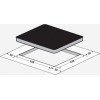 Davoline BVC 6005 Κεραμική Εστία 59x52εκ Μαύρη