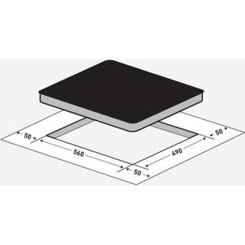 Davoline BVC 6005 Κεραμική Εστία 59x52εκ Μαύρη