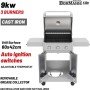 Bormann Elite BBQ7030 Ψησταριά Υγραερίου Μαντεμένιας Σχάρας 60x42εκ. με 3 Εστίες 9kW