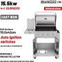 Bormann Elite BBQ7041 Ψησταριά Υγραερίου LEGEND 4+1 Εστιών με Μαντεμένια Σχάρα