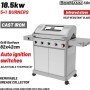 Bormann Elite BBQ7051 Ψησταριά Υγραερίου LEGENd 5+1 Εστιών με Μαντεμένια Σχάρα