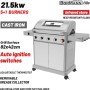 Bormann Elite BBQ7061 Ψησταριά Υγραερίου LEGEND 6+1 Εστιών με Μαντεμένια Σχάρα