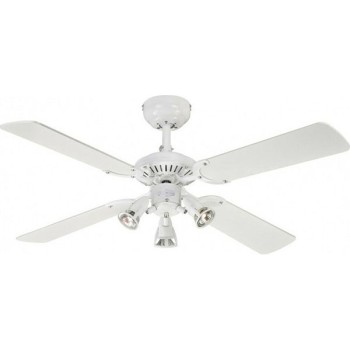 Westinghouse Ανεμιστήρας Οροφής PRINCESS EURO 105 cm White 72113 (3 άτοκες δόσεις)