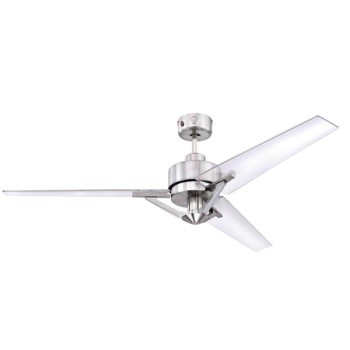 Westinghouse Julien Ανεμιστήρας Οροφής 137 cm Brushed Nickel με Ημιδιάφανα πτερύγια 72255 ( 3 άτοκες δόσεις ) 