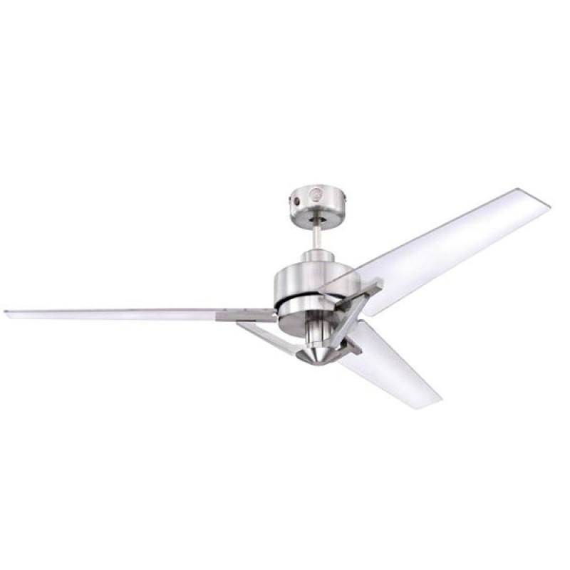 Westinghouse Julien Ανεμιστήρας Οροφής 137 cm Brushed Nickel με Ημιδιάφανα πτερύγια 72255 ( 3 άτοκες δόσεις ) 