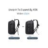 ARCTIC HUNTER τσάντα πλάτης B00866 με θήκη laptop 15.6", αεροστεγής θήκη, 35.5L/49.5L, μαύρη B00866-BK