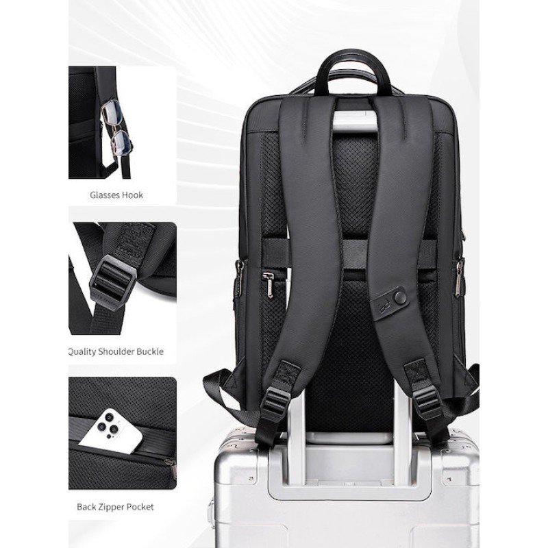 ARCTIC HUNTER τσάντα πλάτης B00872 με θήκη laptop 15.6", 14.5L, χακί B00872-KH