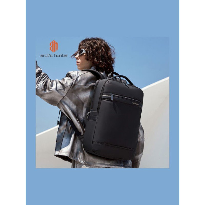 ARCTIC HUNTER τσάντα πλάτης B00872 με θήκη laptop 15.6", 14.5L, μαύρη B00872-BK